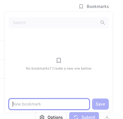 The Bookmarks panel